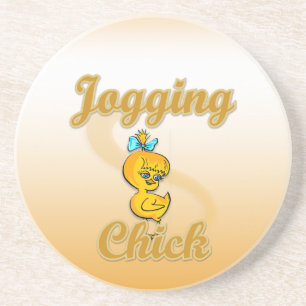 Jogging Chick  Coaster