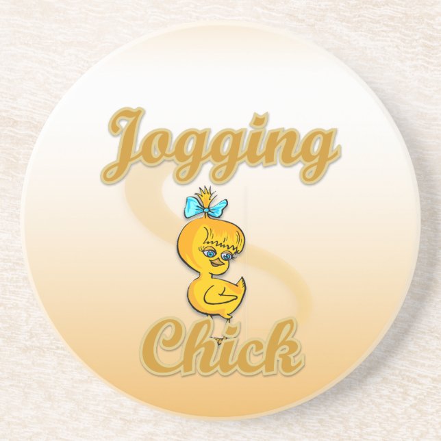 Jogging Chick  Coaster (Front)