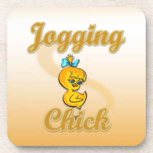 Jogging Chick  Coaster