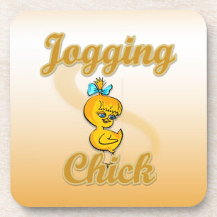 Jogging Chick  Coaster