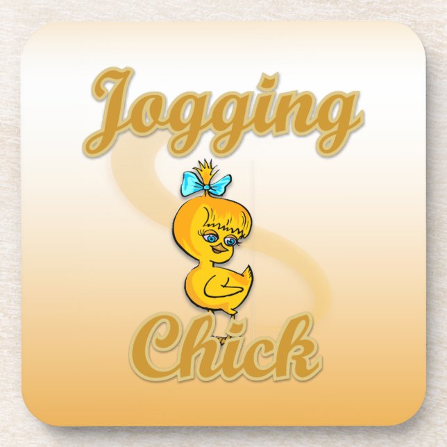 Jogging Chick  Coaster (Front)