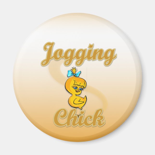 Jogging Chick  Magnet (Front)