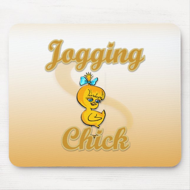 Jogging Chick  Mouse Pad (Front)
