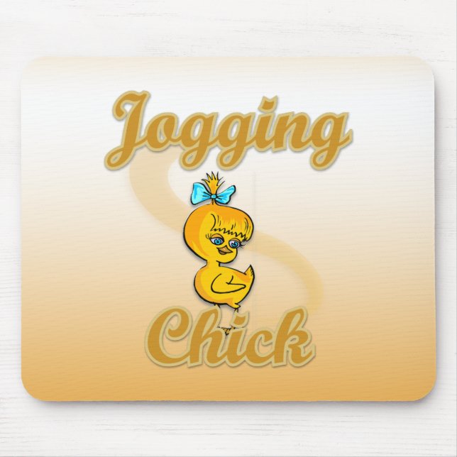 Jogging Chick  Mouse Pad (Front)