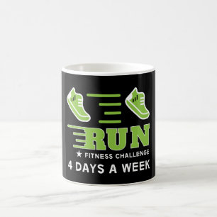 Jogging Get Fit Motivational Support Mug Throw Pil
