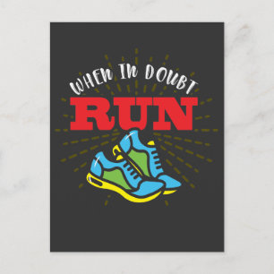 Jogging gift runner - simple running postcard
