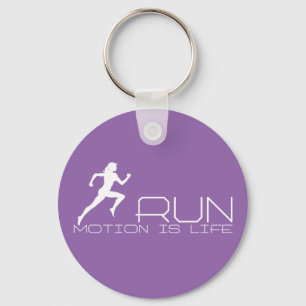 Jogging girl key ring