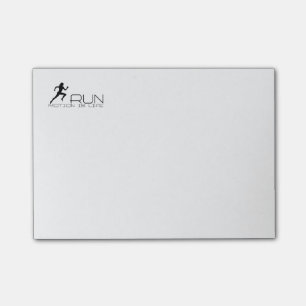 Jogging girl post-it notes