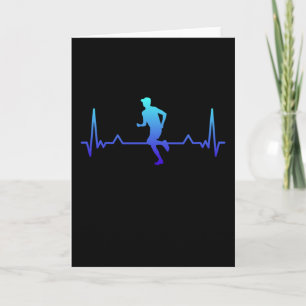 Jogging Heartbeat Funny Running Gift Card