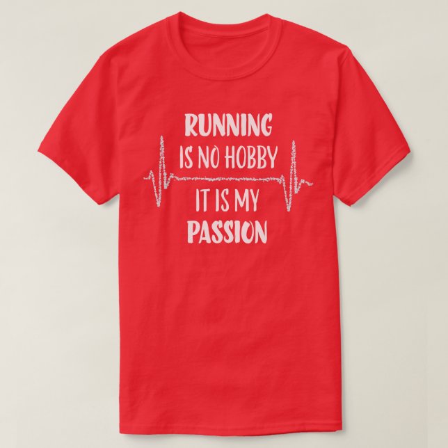 Jogging Heartbeat Marathon Triathlon T-Shirt (Design Front)
