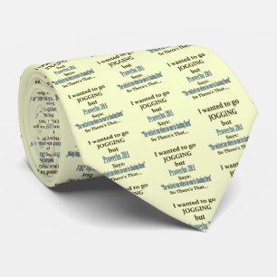 Jogging Humor Tie