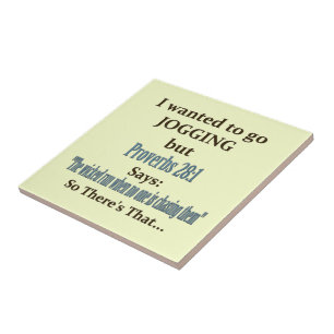Jogging Humour Ceramic Tile