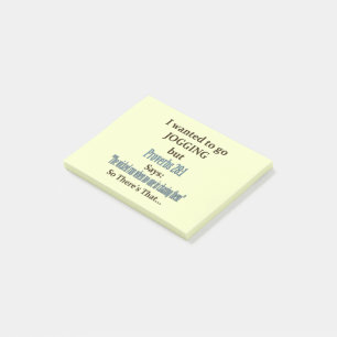 Jogging Humour Post-it Notes
