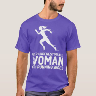 Jogging Jogger Running Shoes Woman Run Marathon T-Shirt