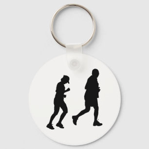 Jogging Silhouette Key Ring