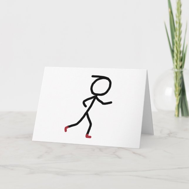 Jogging Stickman Card (Front)