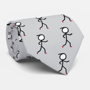 Jogging Stickman Tie