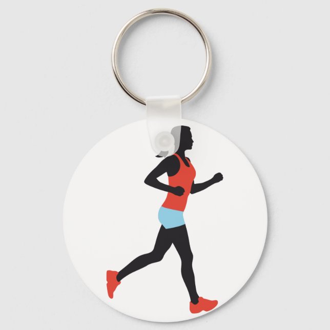 jogging woman key ring (Front)