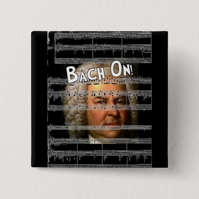 Johann Bach Gifts 15 Cm Square Badge (Front)