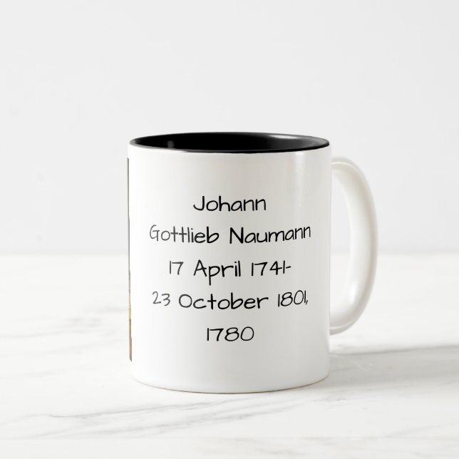 Johann Gottlieb Naumann 1780 Two-Tone Coffee Mug (Front Right)