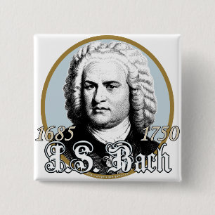 Johann Sebastian Bach 15 Cm Square Badge