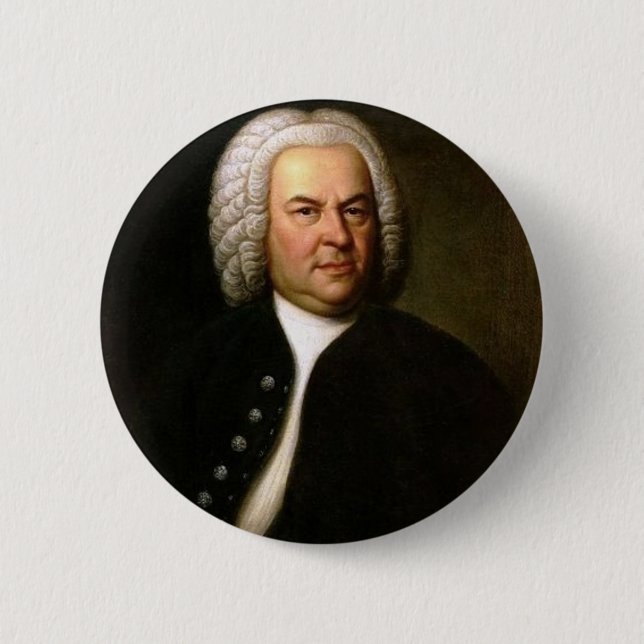 Johann Sebastian Bach 6 Cm Round Badge (Front)