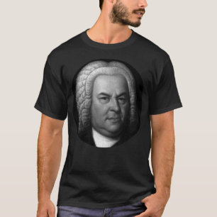 Johann Sebastian Bach Black and White Portrait Sti T-Shirt