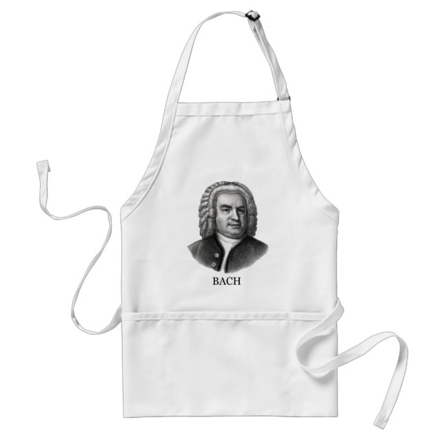 Johann Sebastian Bach, black Standard Apron (Front)