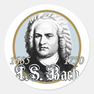 Johann Sebastian Bach Classic Round Sticker