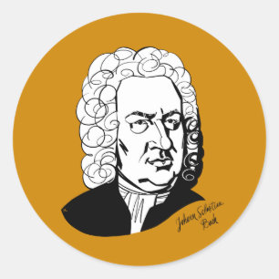 Johann Sebastian Bach Classic Round Sticker