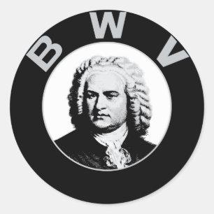 Johann Sebastian Bach Classic Round Sticker