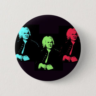 Johann Sebastian Bach Collage 6 Cm Round Badge