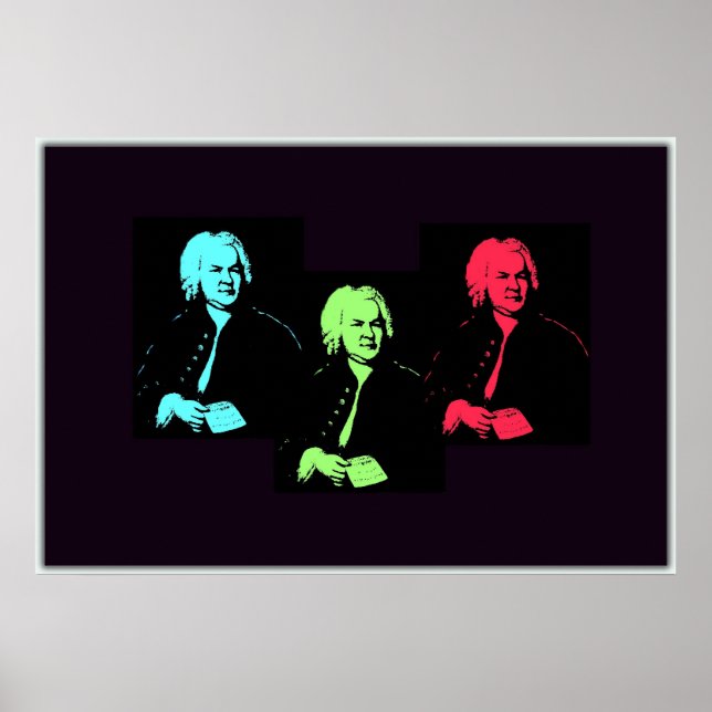 Johann Sebastian Bach Collage Poster (Front)