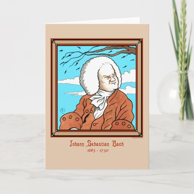 "Johann Sebastian Bach" Greeting Card (Front)