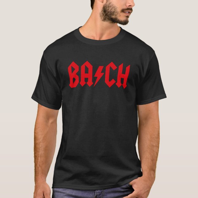 Johann Sebastian Bach HARD ROCK Music T-Shirt (Front)