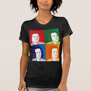 Johann Sebastian Bach in Cartoon Style T-Shirt