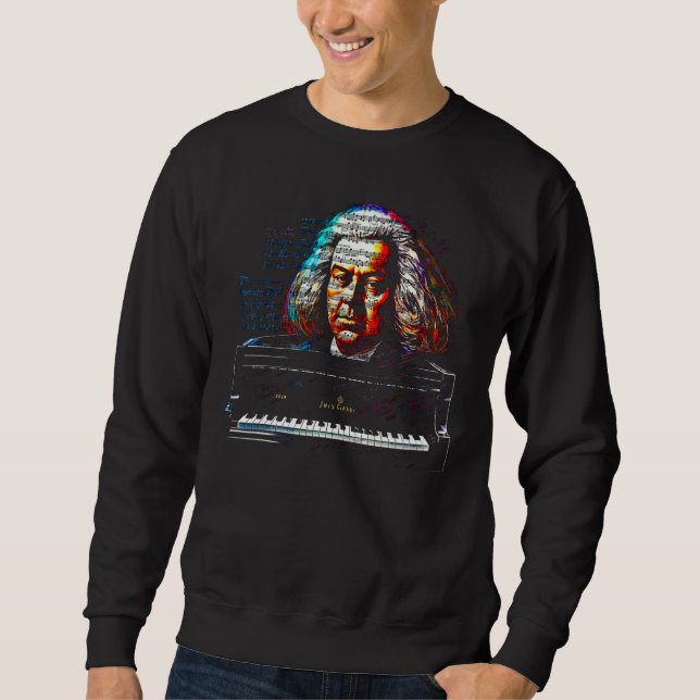 Johann Sebastian Bach Piano Sweatshirt (Front)