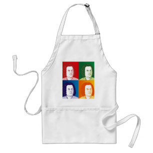 Johann Sebastian Bach Portrait in four colors Standard Apron