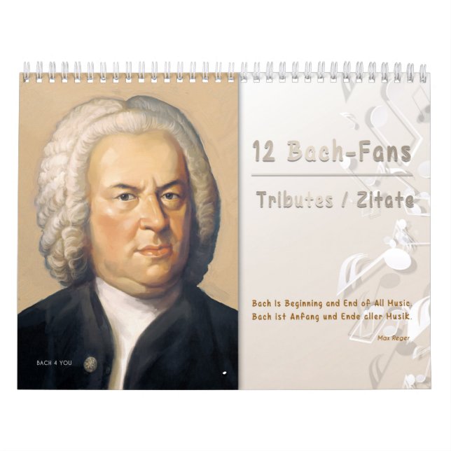 Johann Sebastian Bach - Quotes/Tributes Calendar (Cover)