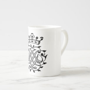 Johann Sebastian Bach Seal Crest Monogram Insignia Bone China Mug
