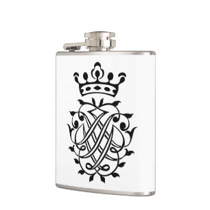 Johann Sebastian Bach Seal Crest Monogram Insignia Hip Flask