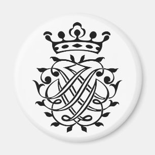 Johann Sebastian Bach Seal Crest Monogram Insignia Magnet