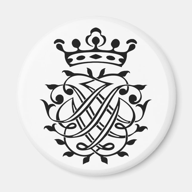 Johann Sebastian Bach Seal Crest Monogram Insignia Magnet (Front)