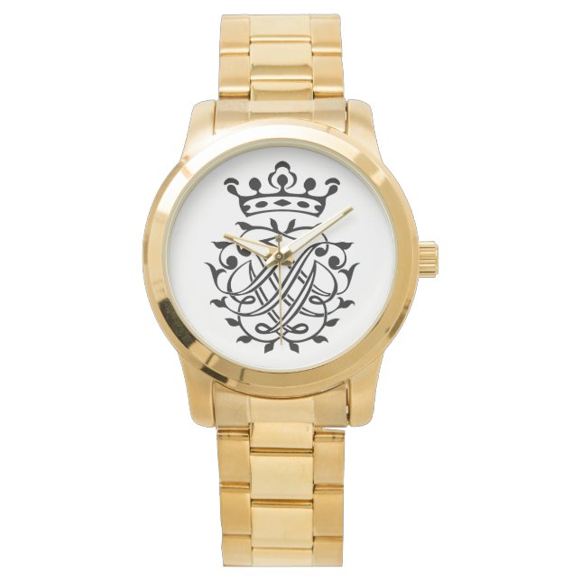 Johann Sebastian Bach Seal Crest Monogram Insignia Watch (Front)