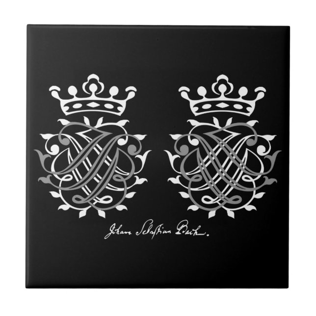 Johann Sebastian Bach Siegel Ceramic Tile (Front)