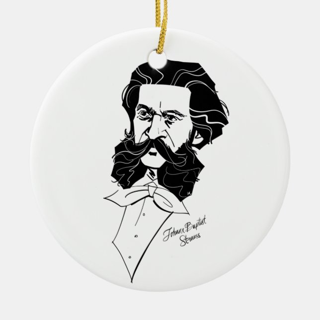Johann Strauss Jr. Ceramic Ornament (Front)
