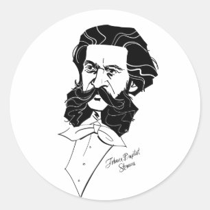 Johann Strauss Jr. Classic Round Sticker