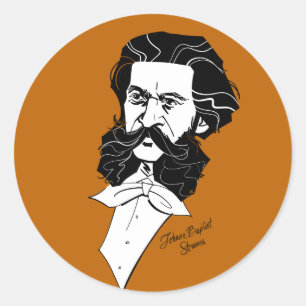 Johann Strauss Jr. Classic Round Sticker