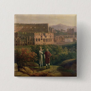Johann Wolfgang von Goethe visiting the 15 Cm Square Badge