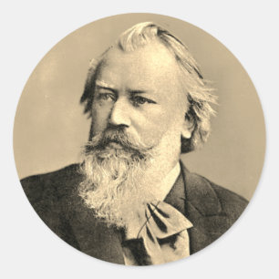 Johannes Brahms (1889) Classic Round Sticker